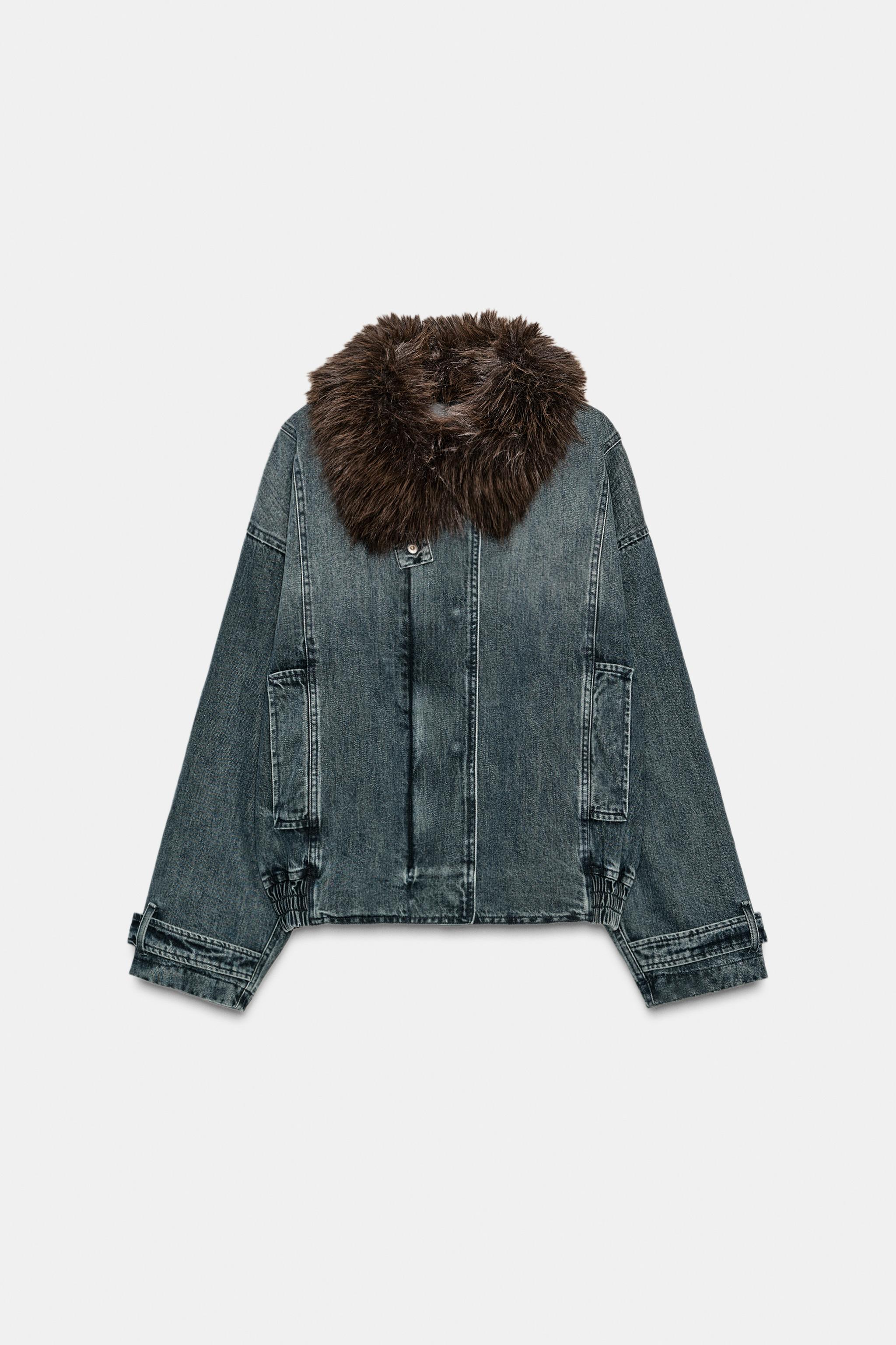 ZW COLLECTION DENIM BOMBER JACKET